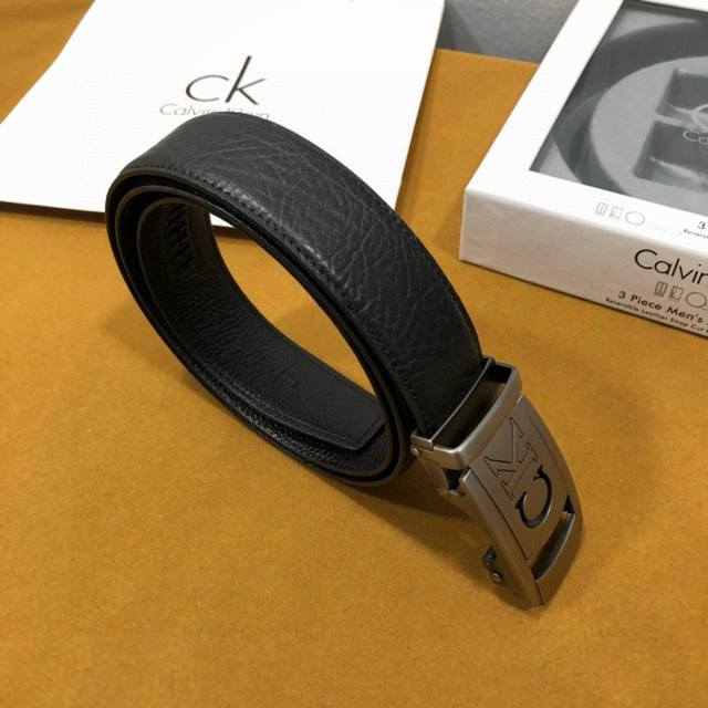 Brand Ck New Automatic Belt Grade Double-Sided Top Layer Cowhide Don't Compare W