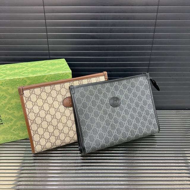 gucci Gucci Gg Interlocking Wash Bag Clutch Bag Handbag Unisex Classic All-Ma