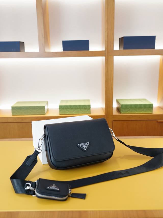 prada Prada Official Website Synchronized High Version Crossbody Shoulder Bag