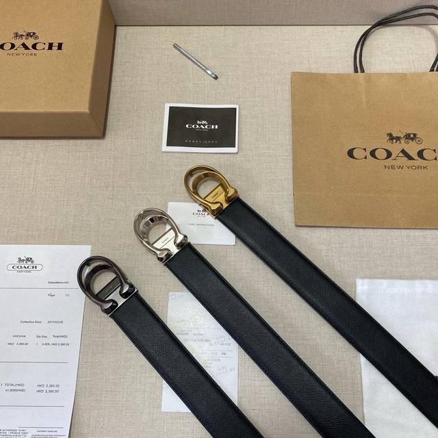 Coach Belt Hits The Market Original Quality 3.8Cm Specification Counter-Matched