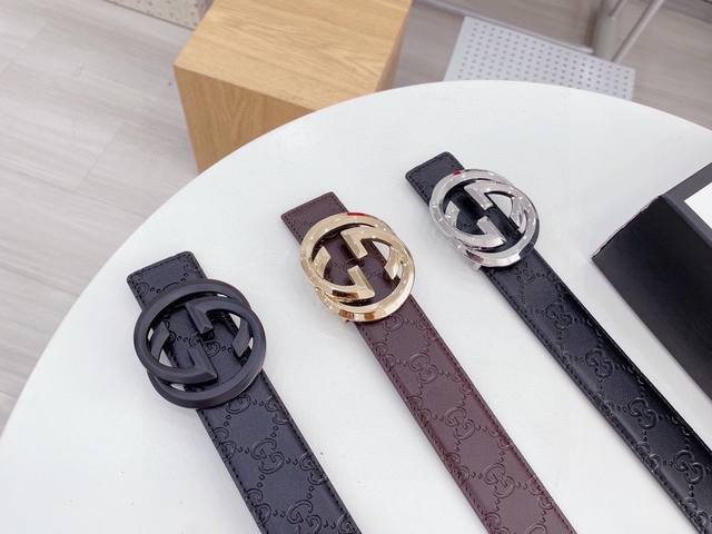 Gucci 3.8Cm Popular Pin Buckle Belt Body Is Made Of Cowhide, Elegant And Energet