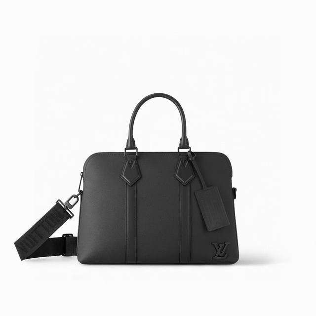 m59159 Black Top Original Briefcase Has The Soft Texture Of Lv Aerogram Cowhi