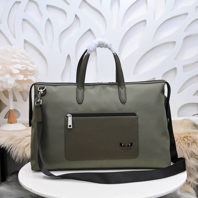 Fendi-Fendi's Latest Travel Bag [Smiley Face] Made Of Calfskin And Waterproo