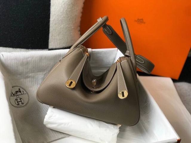 Top Layer Cowhide Hermes Stock 26Cm Lindy Calfskin Super Soft And Delicate Quali
