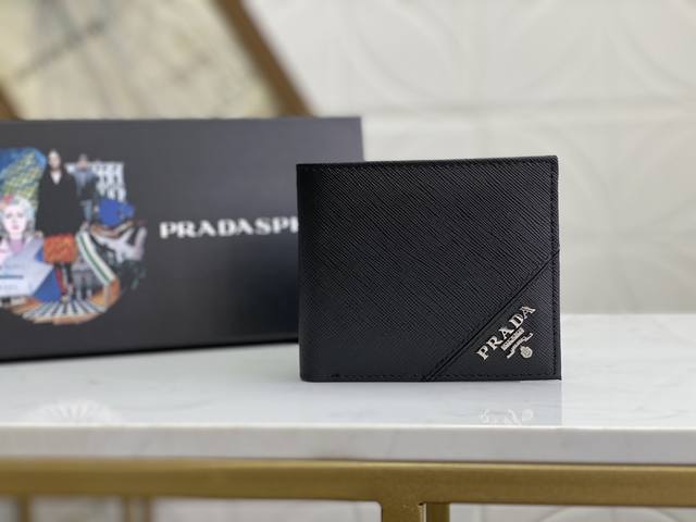 prada Men's Short Wallet Latest Style Counter Official Website Synchronized G
