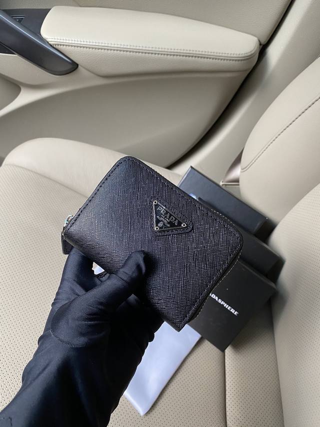 With Box Prada Hot-Selling Genuine Leather Card Holder Latest Style Official Web
