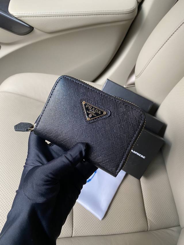 With Box Prada Hot-Selling Genuine Leather Card Holder Counter Latest Style Offi