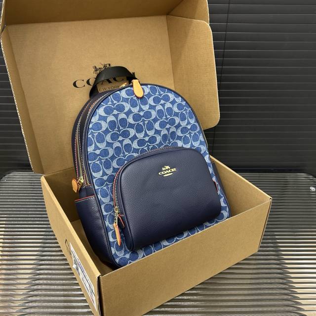 coach Coach Court28 Logo Printed Backpack Computer Bag Classic Logo With Orig