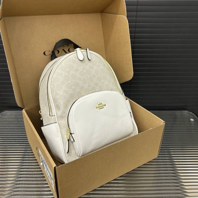 coach Coach Court28 Logo Print Backpack Computer Bag Classic Logo With Origin