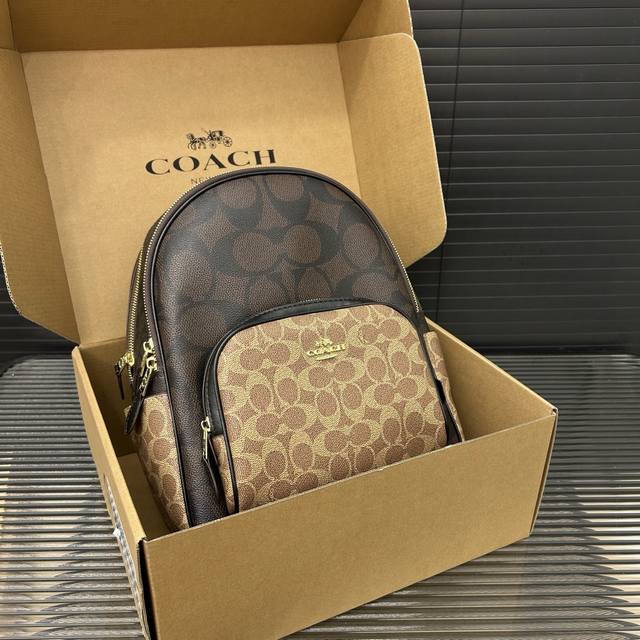 coach Coach Court28 Logo Printed Backpack Computer Bag Classic Logo With Orig