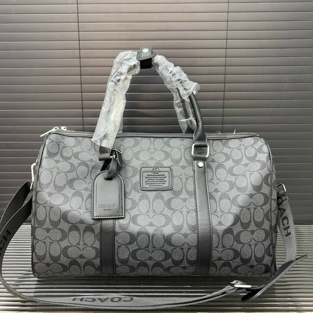 coach Coach Printed Travel Bag Handbag Airport Bag With Exquisite Inlay Workm