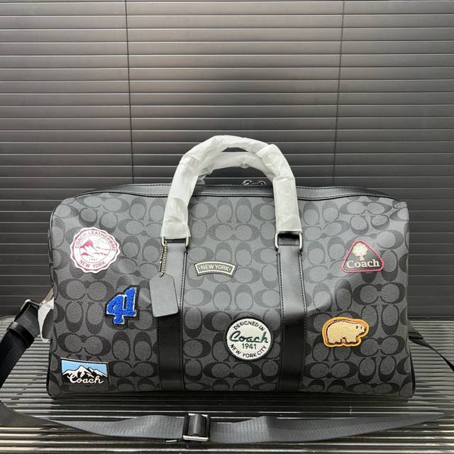 coach Coach Venturer 45 Classic Old Flower Badge Patch Travel Bag Embroidery