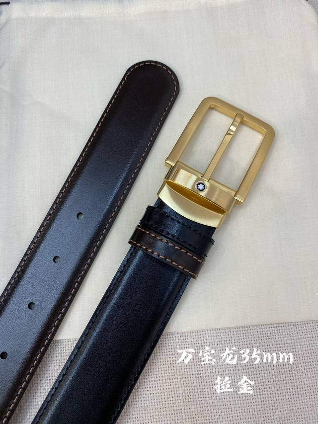 montblanc Montblanc Width 3.5Cm Using Top Layer Cowhide Boutique Pin Buckle H