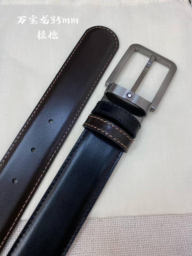 montblanc Montblanc Width 3.5Cm Using Top Layer Cowhide Boutique Pin Buckle H