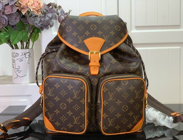 Louis Vuitton Montsouris Cargo Backpack M14198 Yellow Leather Vintage The Montso