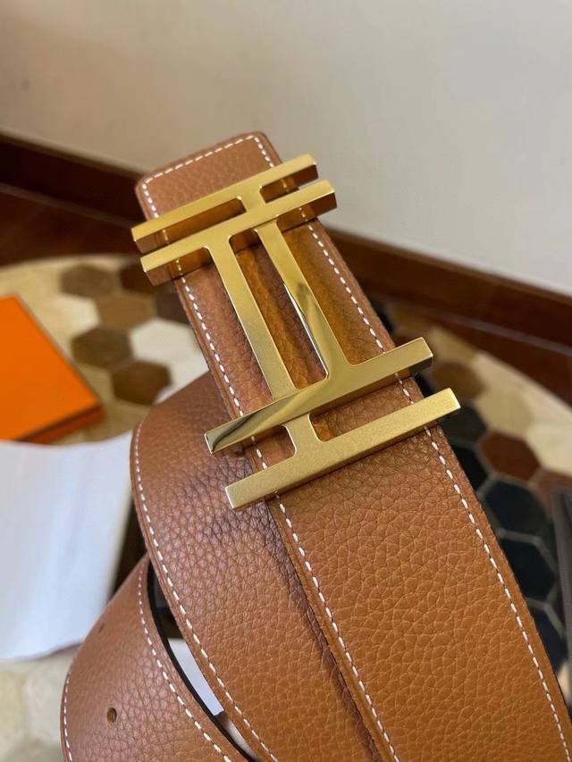 hermes Original Quality Classic Men's Belt Counter Togo Leather With Stainles