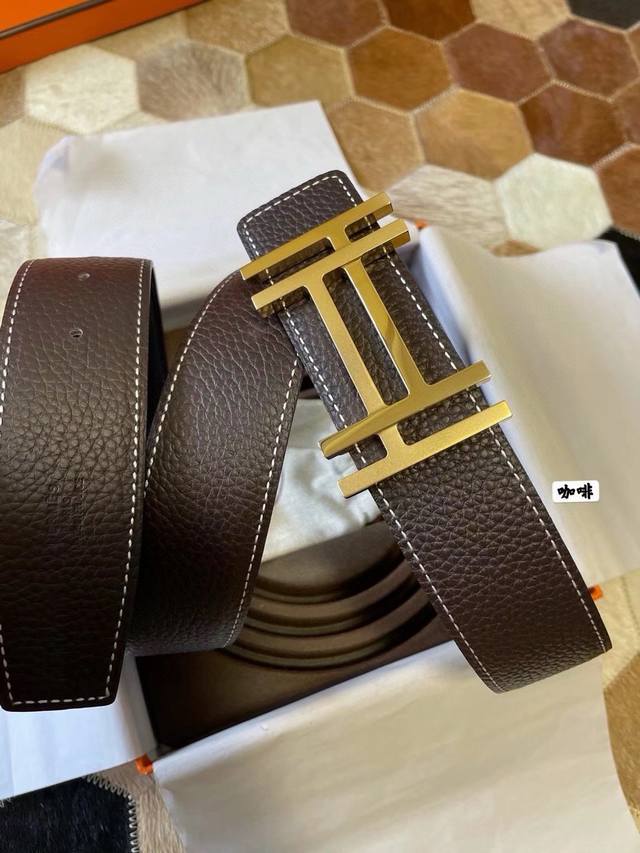 hermes Original Quality Classic Men's Belt Counter Togo Leather With Stainles