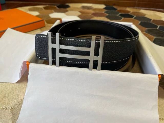 hermes Original Quality Classic Men's Belt Counter Togo Leather With Stainles