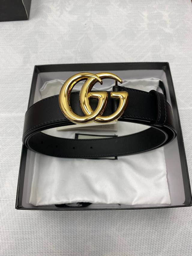 Gucci Original Double-Sided Cowhide Crystal Belt Body. Super Good Feel. With Ori