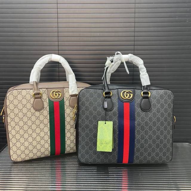 gucci Gucci Gg Printed Men's Bag Briefcase Handbag Computer Bag Classic All-M