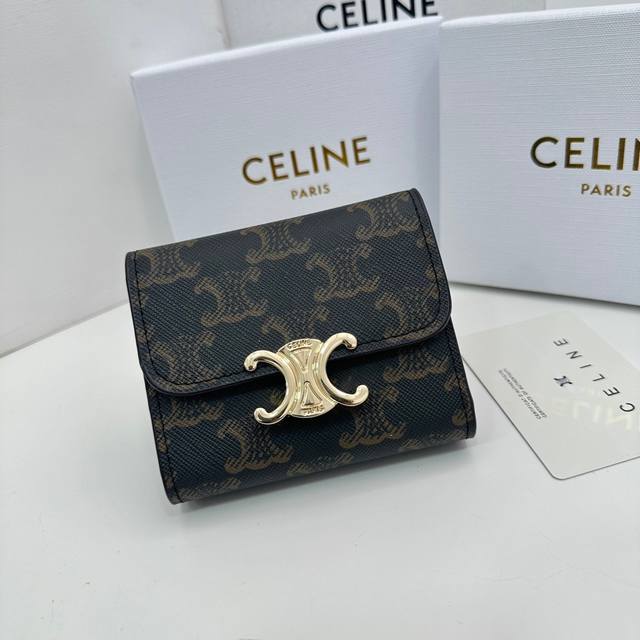 celine 16331 Color Black Print Size 11*10*5 New Arc De Triomphe 2-Piece Set C