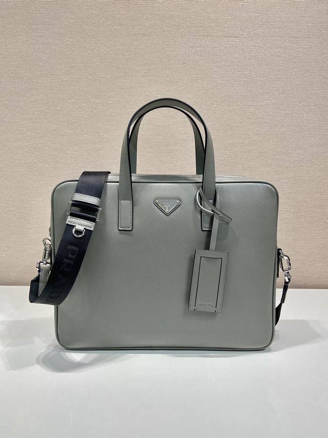 New Briefcase 2Ve368 Made Of Imported Saffiano Cross-Grain Cowhide, Detachable A