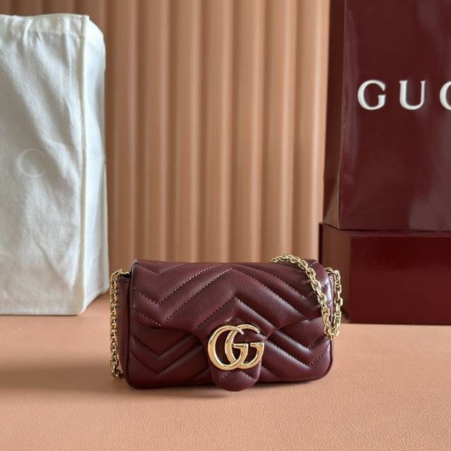 imported Original Sheepskinpure Copper Hardwarethe Brand's Iconic Gg Marmont