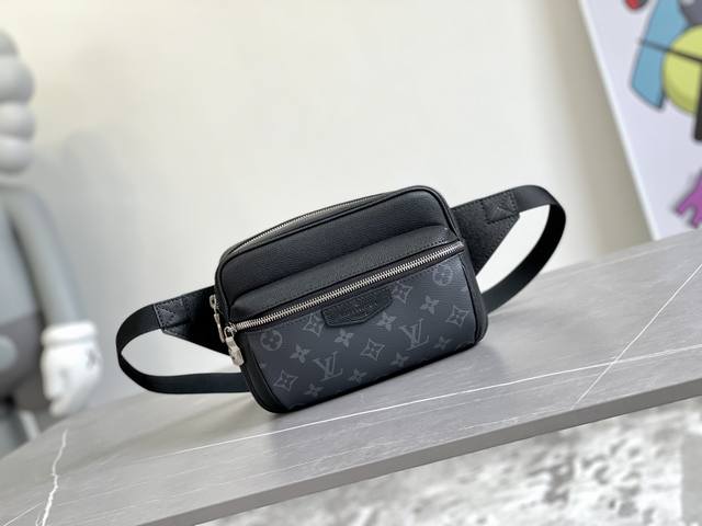 Exclusive Real Shot M30245 Outdoor Waist Bag Combines Monogram Canvas And Soft T