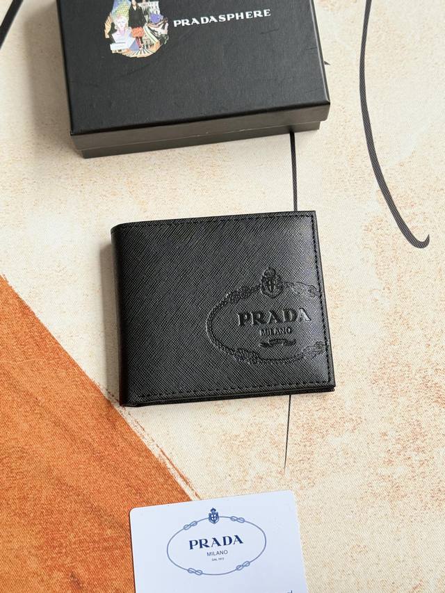 prada Men's Short Wallet Latest Style Counter Official Website Synchronized G