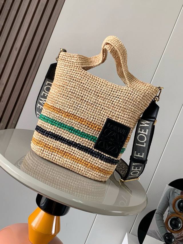 Popular Raffia Fiber And Cow Leather Slit Handbag Multifunctional Slit Tote Hand