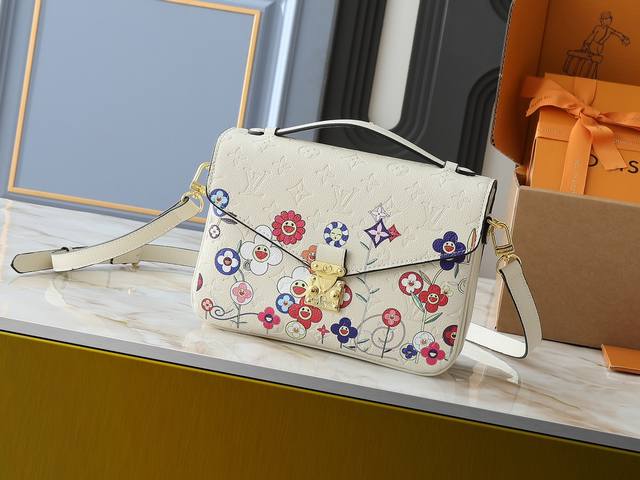 upgraded Original M40780 M41487 Takashi Murakami Co-Branded Pochette M Tis Ha