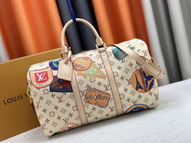 m41418 M14736 This Kipol 45 Louis Vuitton Travel Sticker Bag Sewn With Monobl
