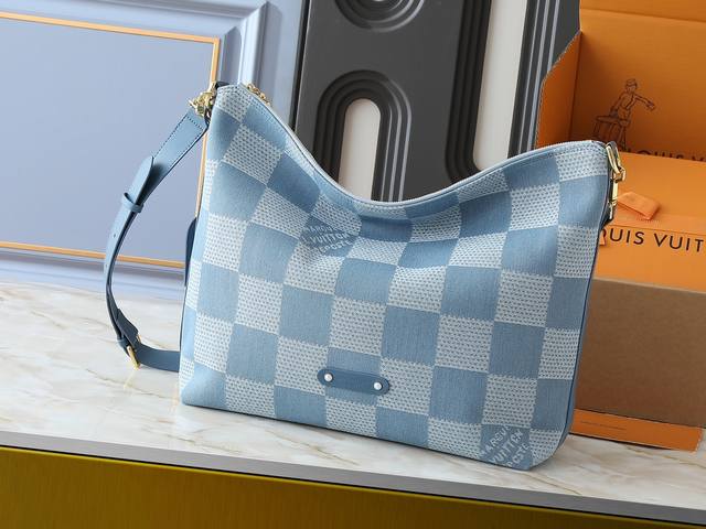 Upgraded Original N00202 M14018 This Vagabond Hobo Handbag Is Damier Denim 3D Co