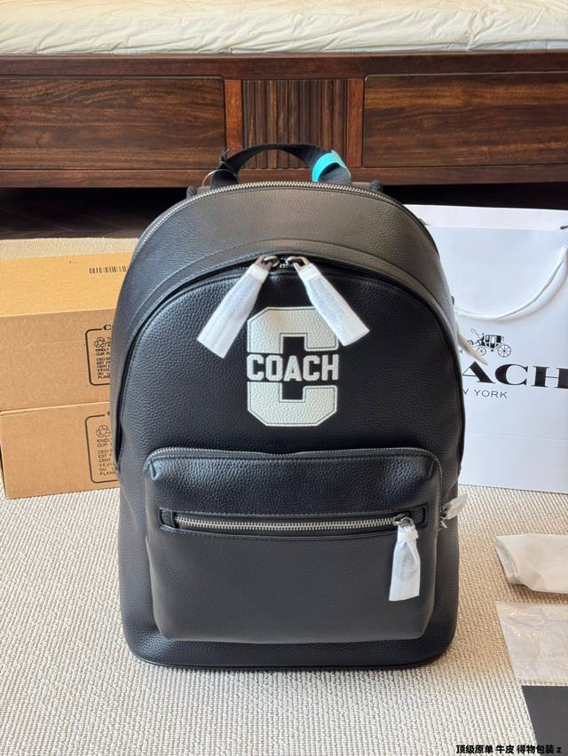 Top Quality Original Cowhide Coach West 35 Full Leather Unisex Large Backpack Al
