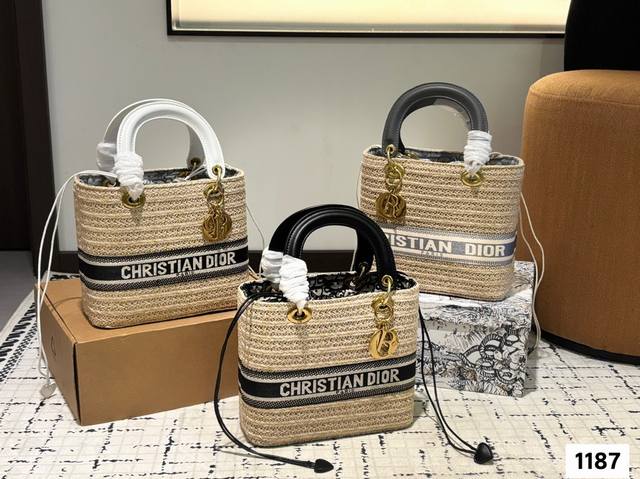 dior Dior Straw Bucket It Is Carefully Woven By Hand With Wicker And Is Paire