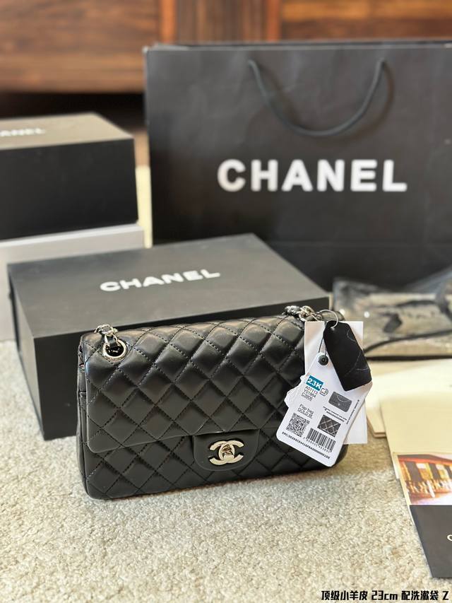 Top-Grade Original Lambskin With Wash Bag And Silver Buckle Cf Chane*-Cf Classic