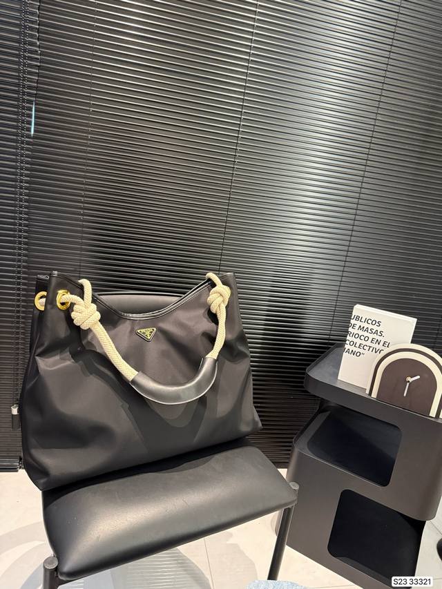 Prada Shopping Bag Prada Tote Bag 24 New Triangle Label Simple Style Generous Ca