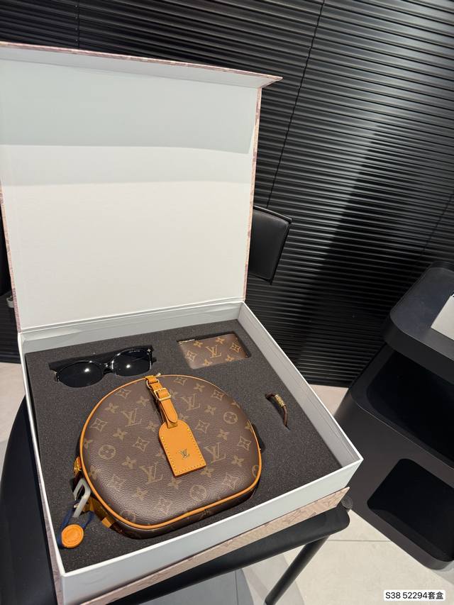 With Folding Box Classic Lv Box Set New Tote Glasses Pendant Coin Purse Size 22
