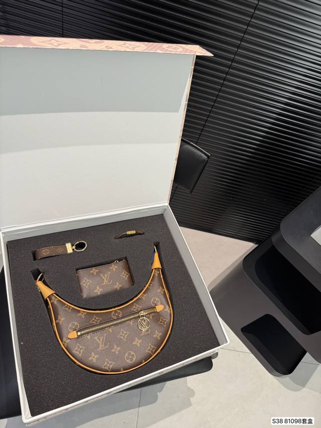 With Folding Box Classic Lv Set New Pea Coin Purse Bracelet Pendant Size 23 12 I