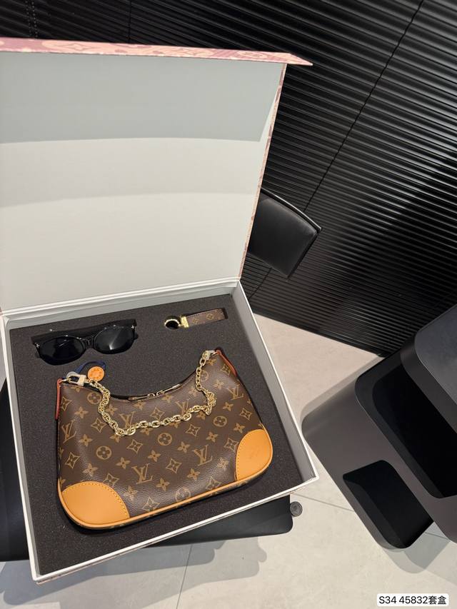 With Folding Box Classic Lv Set New Horn Glasses Pendant Size 28 16 Item Number