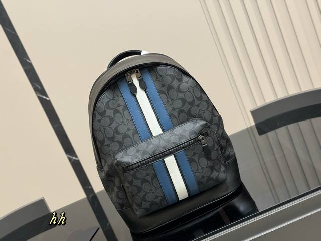 size 33.39Cm Coach Men's Backpack Taiwan Imported Cowhide Ultra-High-Definiti
