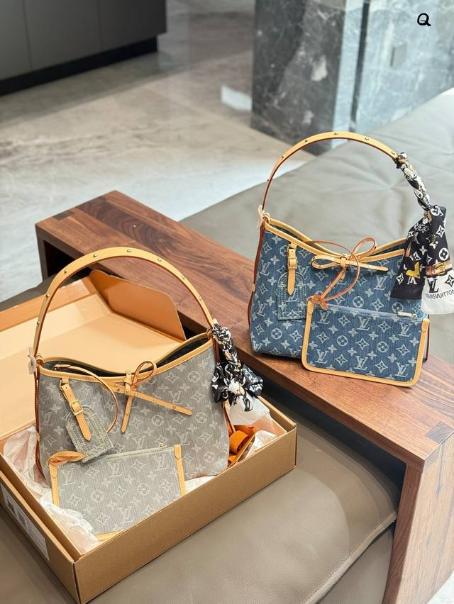 With Ribbon Lv Denim Carryall Classic Renewal, Easy To Carry T+ *When French Tim