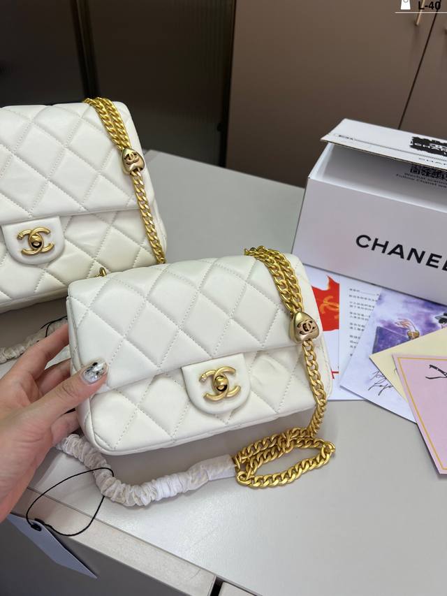 Small Chanel Chanel Chain Classic Cf Heart Crossbody And Shoulder Bag Are Ok L-4