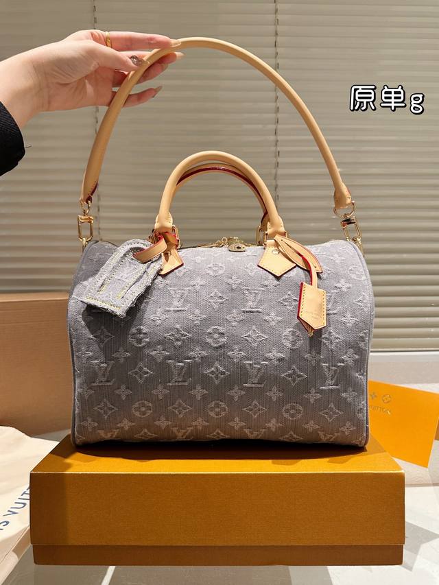 Top Original Lv New And Old Flower Speedy Denim Jeans In-Depth Experience This S