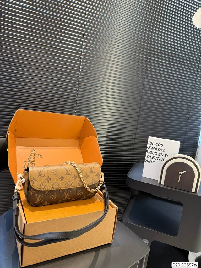 With Airplane Box Folding Box Lv Ivy Underarm Bag Messenger Bag Cool And Sassy L