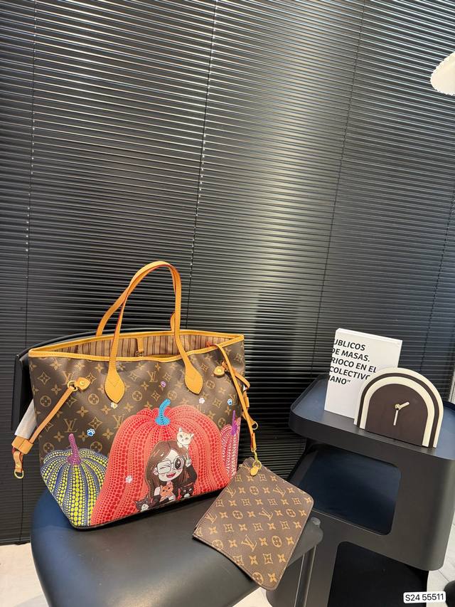 New Lv Shopping Bag The Hot Tote Painted Tote Bag Is Very Suitable For Daily Com