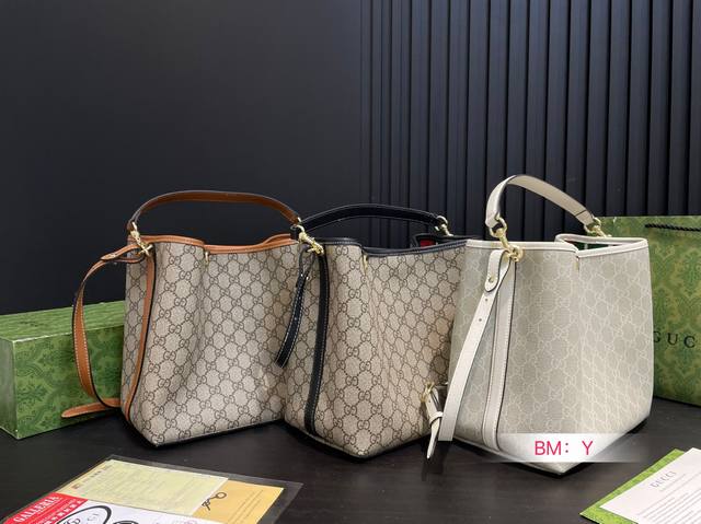 With Folding Gift Box Original Counter Quality Bucket Bag Original Cowhide Origi
