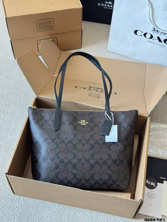 Top Quality Original Cowhide Coach New Product Fiona Zip Tote 23 Coach New Produ