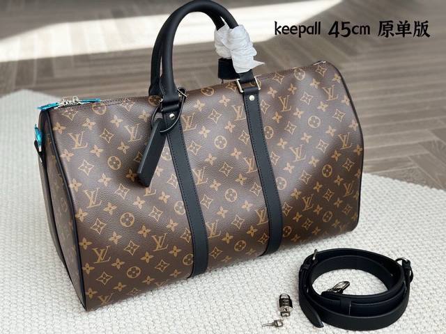 Without Box Size 45*27Cm L's Old Flower Travel Bag Out Keepall 45 Travel Bag Has