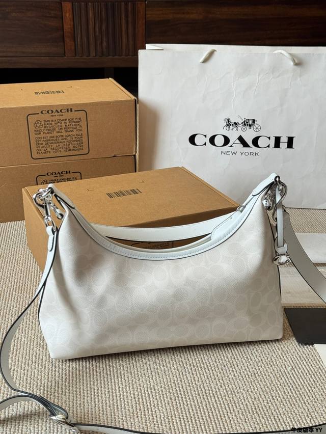 Cowhide Version Coach New Juliet Hobo Black Wax Leather Full Zip Dumpling Bag Sh